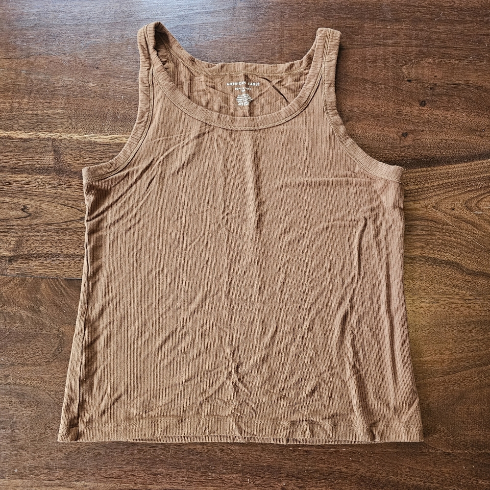 American Eagle Tank in Brown Soft & Sexy Ribbed Size XL